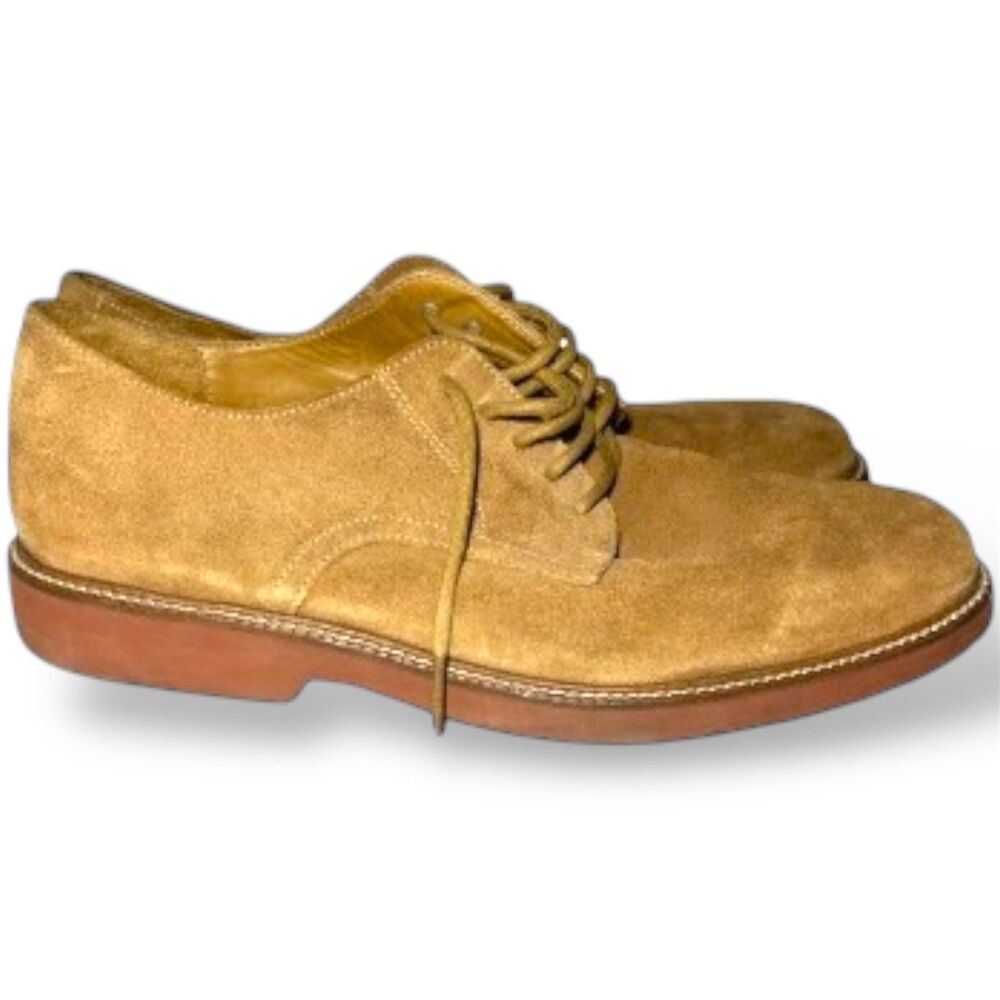 L.L. Bean Classic Tan Suede Bucks Oxford Lace Up Shoes Men’s Size 9.5